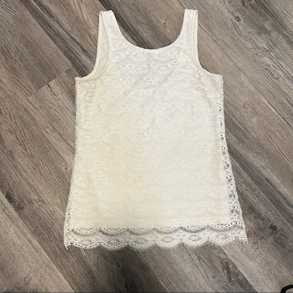 ONLY - Ladies White Lace Tank